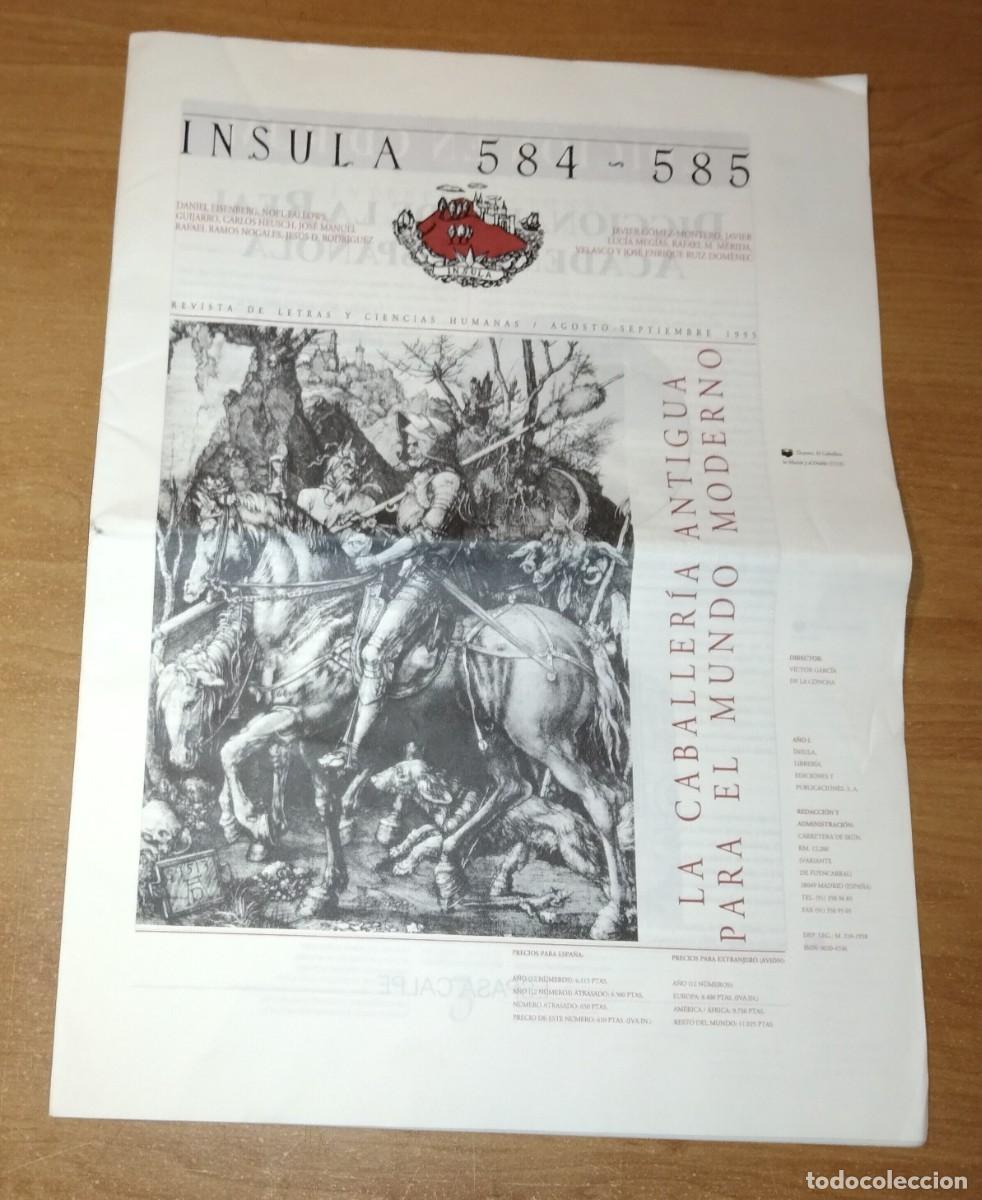 Colecionismo de Revistas e Jornais: &Iacute;NSULA 584-585, 1995 - MONOGR&Aacute;FICO: LAS NOVELAS DE CABALLER&Iacute;A