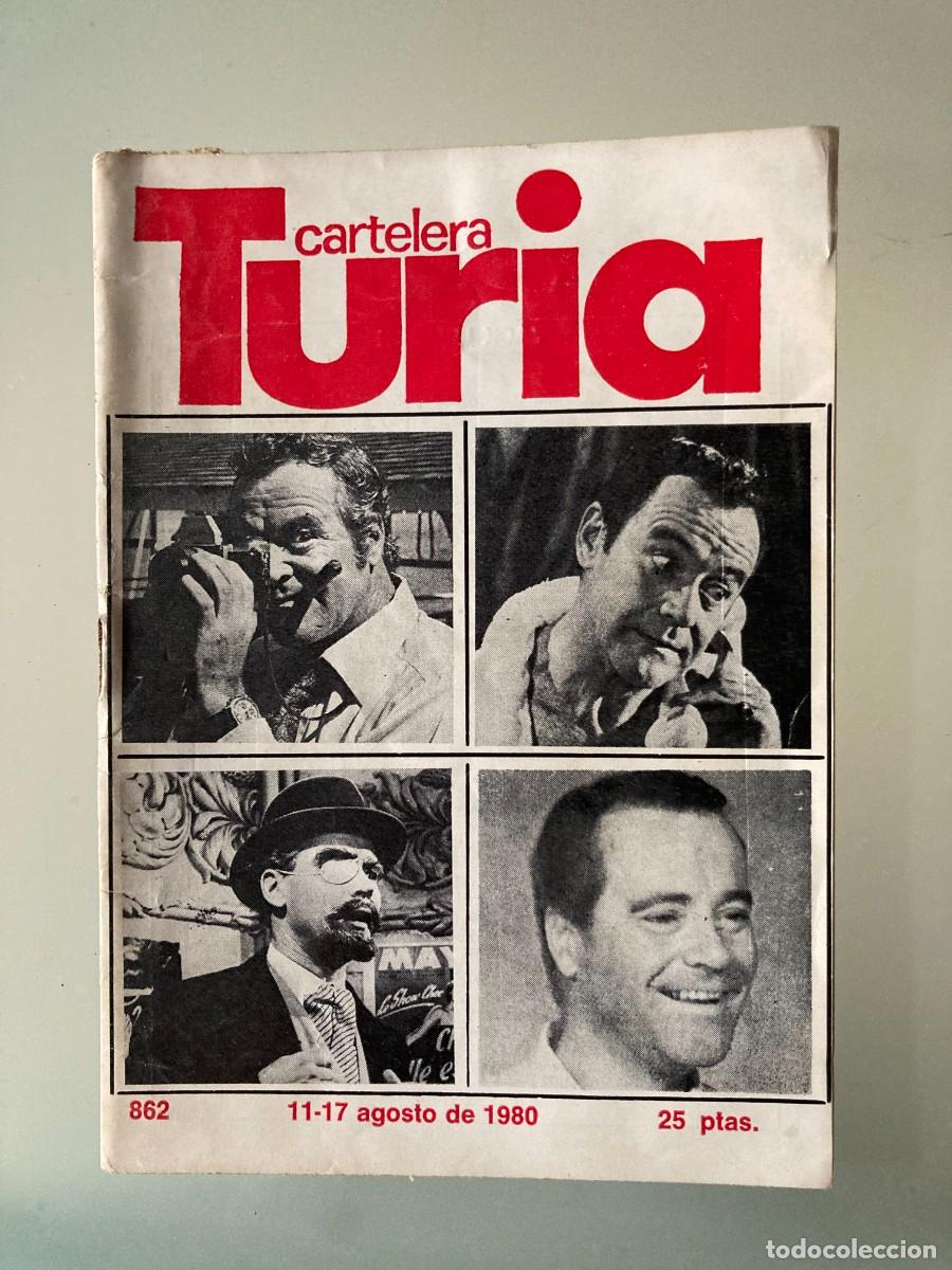 Collectionnisme de Revues et Journaux: CARTELERA TURIA N&ordm; 862 / A&Ntilde;O 1980 / VALENCIA / Portada: Jack Lemmon (Reportaje)