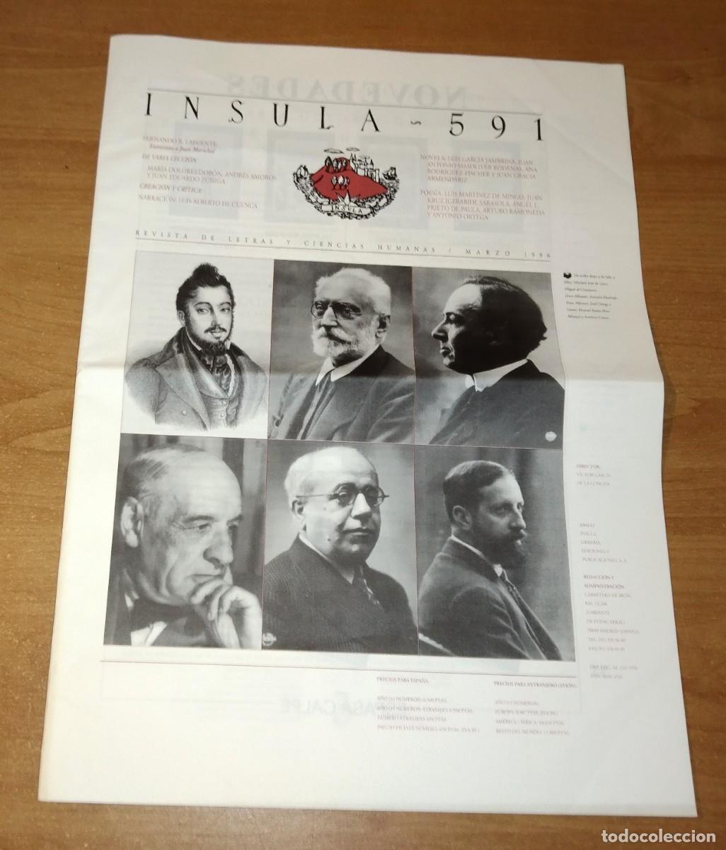 Coleccionismo de revistas y peri&oacute;dicos: &Iacute;NSULA 591, 1996 - ENTREVISTA A JUAN MARICHAL / TEXTO IN&Eacute;DITO DE UNAMUNO / RAM&Oacute;N P&Eacute;REZ DE AYALA