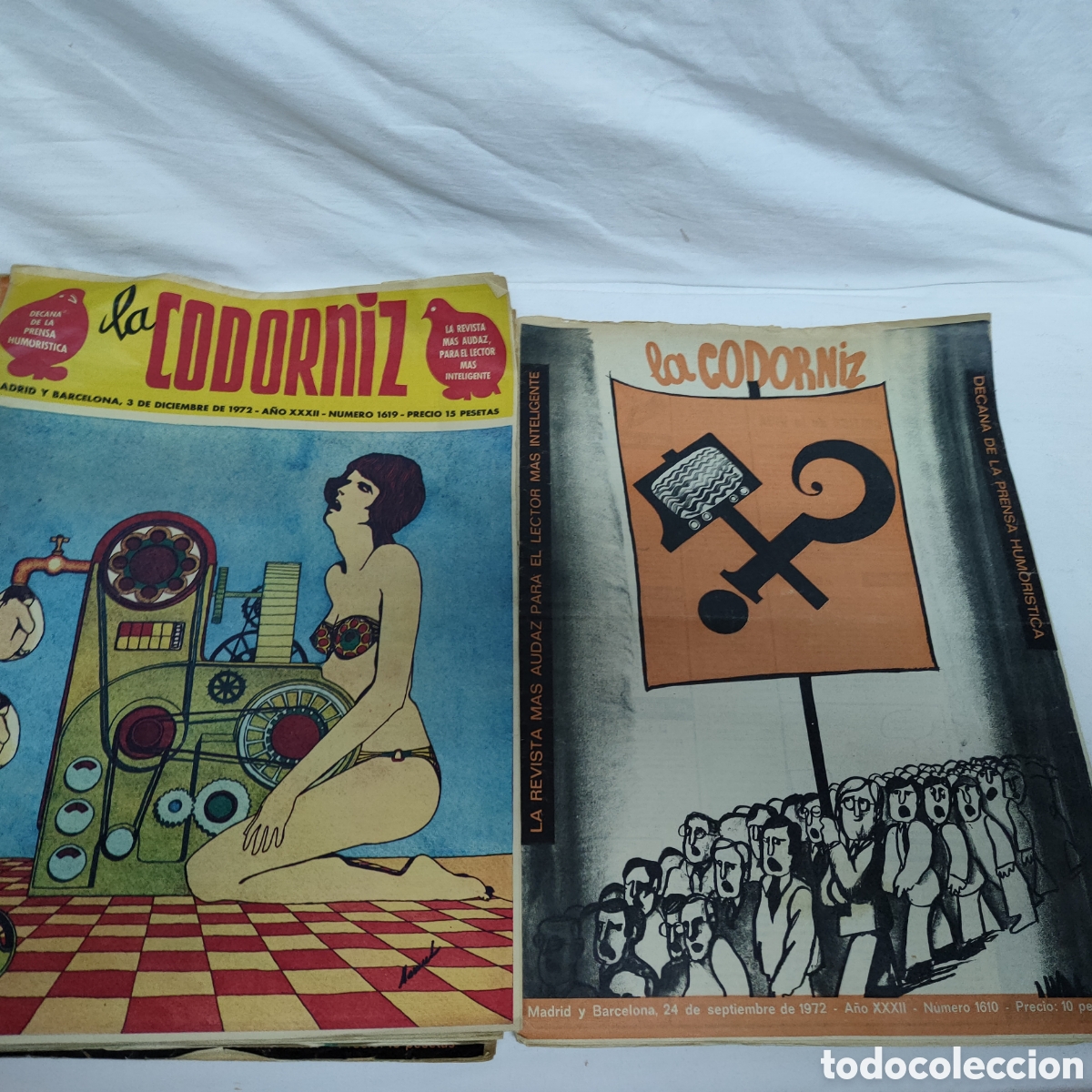 Coleccionismo de Revistas y Peri&oacute;dicos: LOTE 9 REVISTAS LA CODORNIZ.A&Ntilde;O 1971 Y 1972