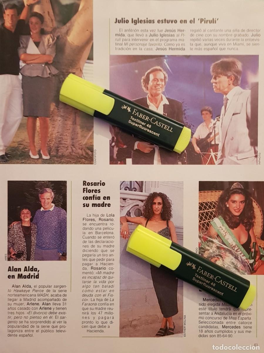Coleccionismo de revistas y peri&oacute;dicos: Reportaje Julio Iglesias / Rosario Flores / Mar&iacute;a Jos&eacute; Cantudo 12.09.88