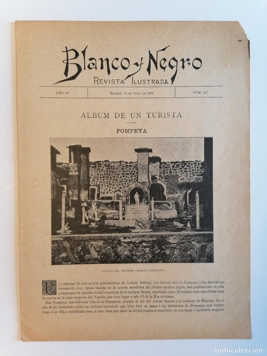 Coleccionismo de revistas y peri&oacute;dicos: Recorte prensa 1894 - Album de un Turista - Pompeya