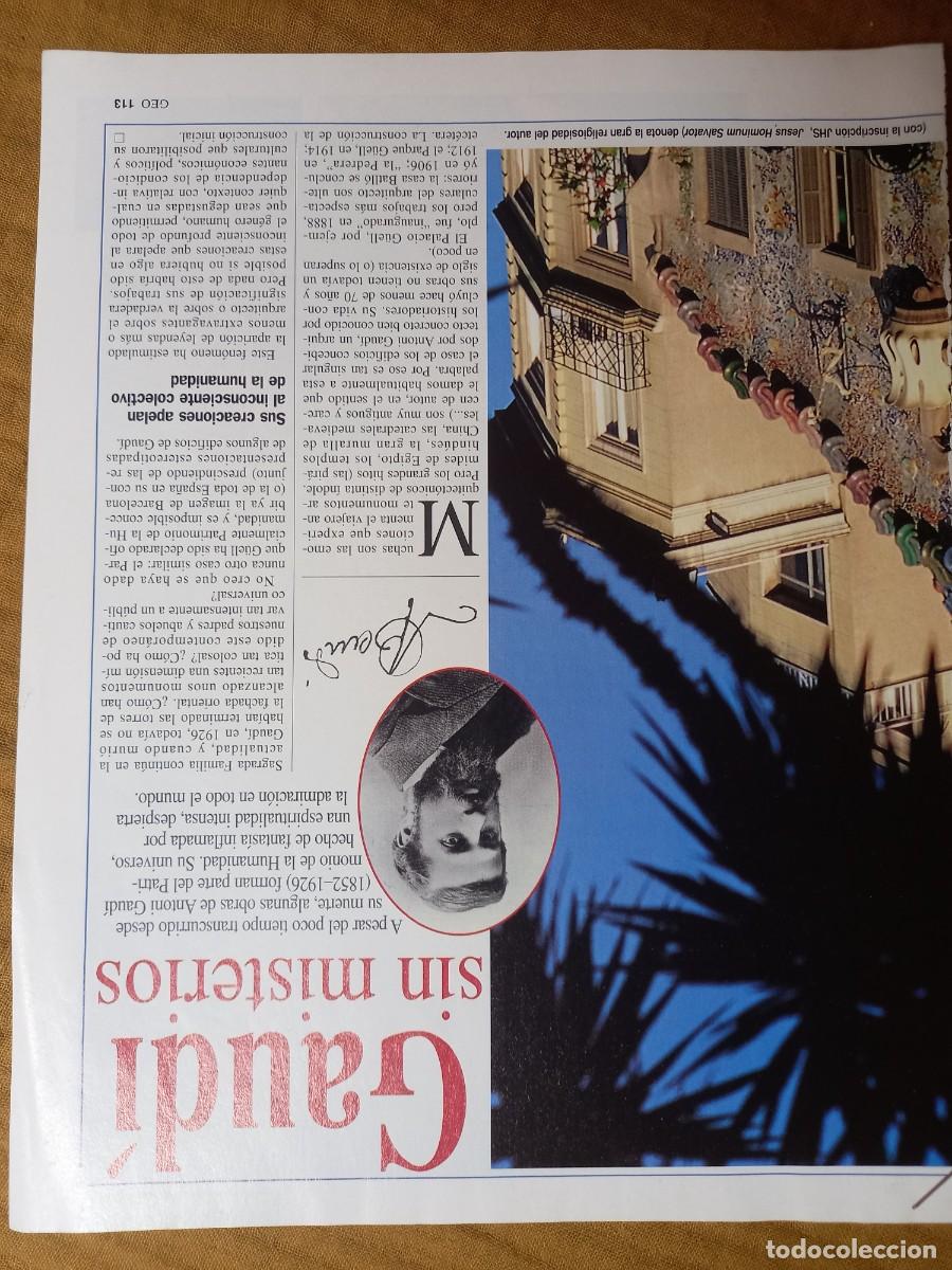 Coleccionismo de Revistas y Peri&oacute;dicos: GAUD&Iacute; SIN MISTERIOS. 12 PAGINAS EXTRA&Iacute;DAS DE REVISTA GEO
