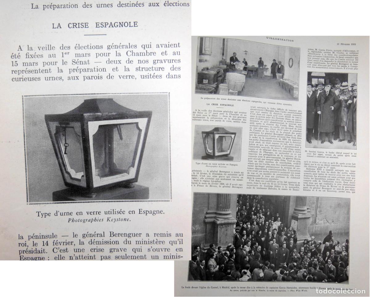 Coleccionismo de Revistas y Peri&oacute;dicos: LA CRISI ESPAGNOLE. 1931. L'Illustration.