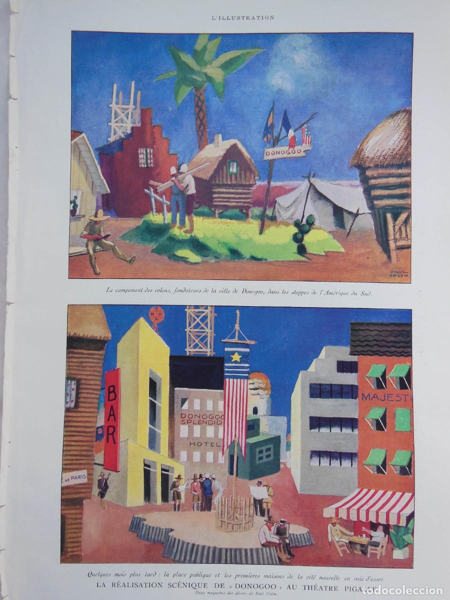 Coleccionismo de Revistas y Peri&oacute;dicos: LA R&Eacute;ALISATION SC&Eacute;NIQUE DE DONOGOO AU TH&Eacute;ATRE PIGALLE. 1931. L'Illustration. Paul COLIN (Ilustracion