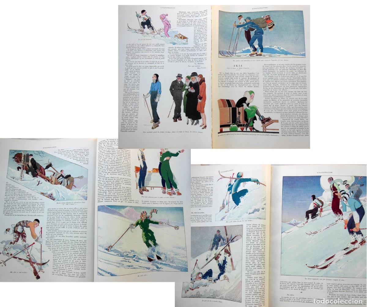 Coleccionismo de Revistas y Peri&oacute;dicos: SKIS. 1931. L'Illustration. Ren&eacute; VINCENT (texte et dessins)