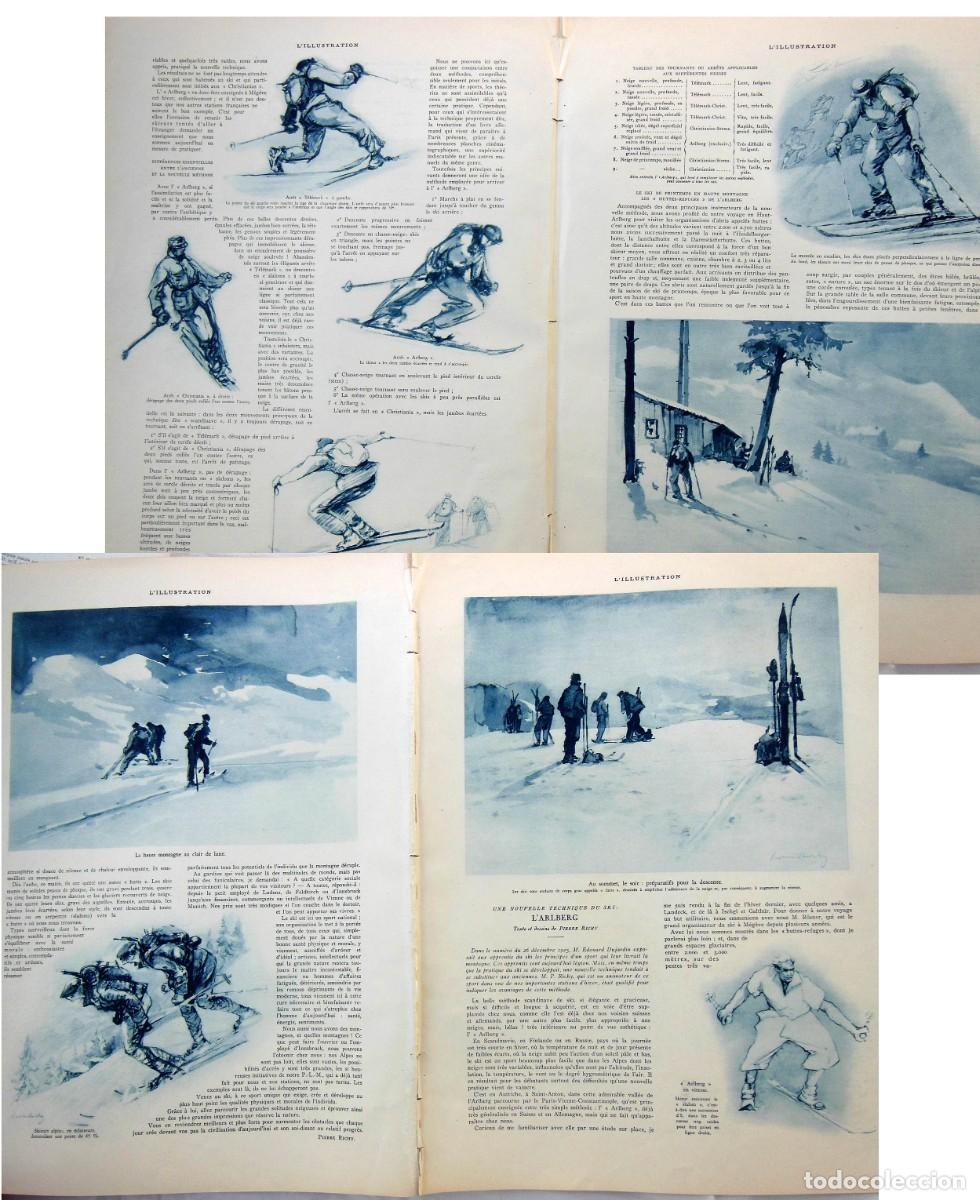 Collezionismo di Riviste e Giornali: UNE NOUVELLE TECHNIQUE DU SKI: L'ARLBERG. 1931. L'Illustration. Pierre RICHY (texte et dessins)