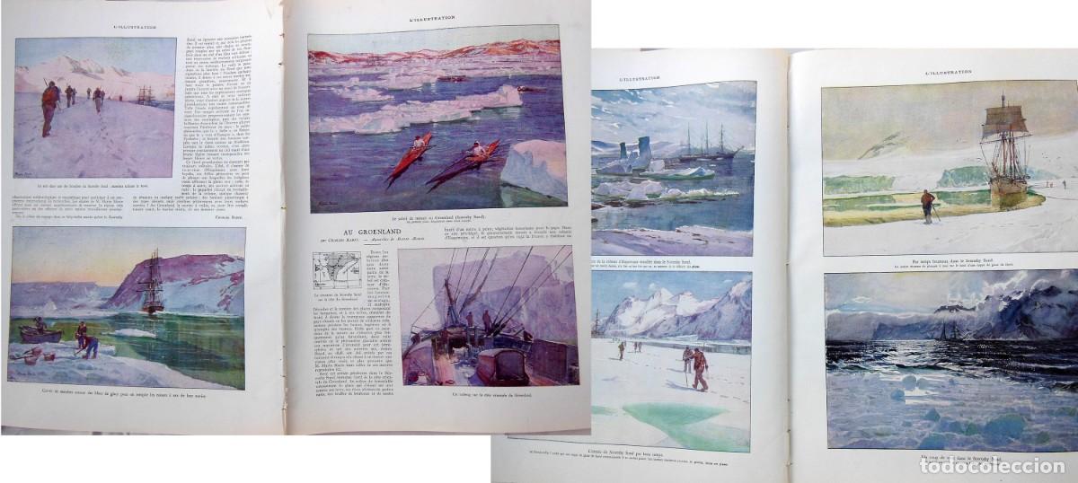 Collezionismo di Riviste e Giornali: AU GROENLAND. 1931. L'Illustration. Charles RABOT (texte) Marin MARIE (Aquarelles)
