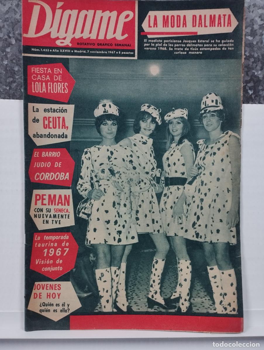 Coleccionismo de revistas y peri&oacute;dicos: REVISTA DIGAME A&Ntilde;O 1967 ESTACION CEUTA MISS PARAGUAY INKA IVOR MATILDE REVENGA LOLA FLORES A HEPBURN