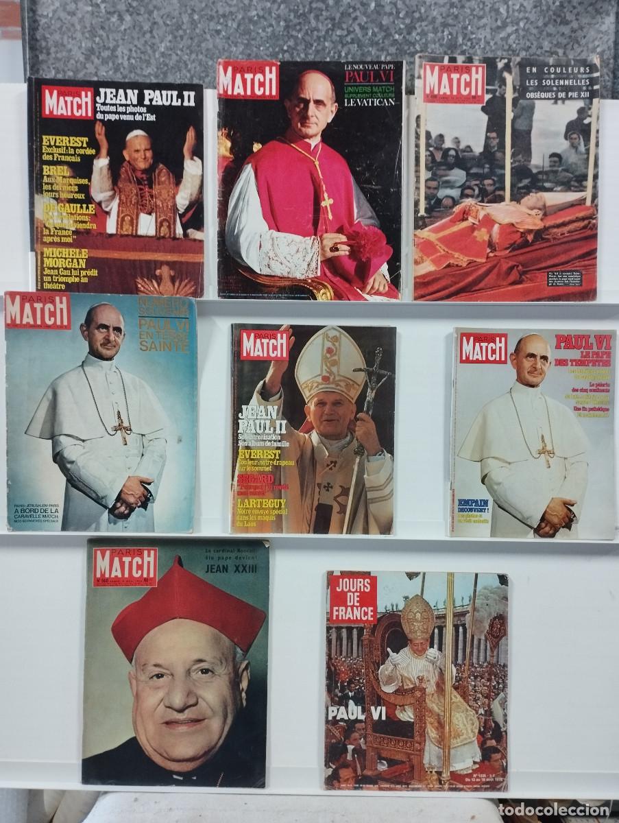 Coleccionismo de revistas y peri&oacute;dicos: 8 REVISTAS PARIS MATCH ESPECIALES PAPA JUAN PABLO II PABLO VI JUAN XXIII PIO XII