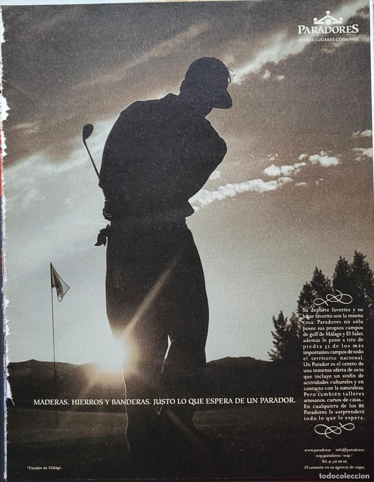 Collezionismo di Riviste e Giornali: ANUNCIO REVISTA A&Ntilde;OS 90 PARADORES GOLF MADERAS HIERROS BANDERAS MALAGA CAMPO