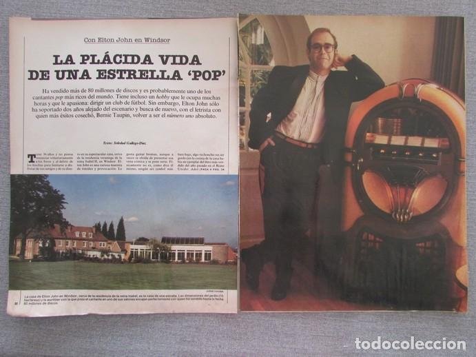 Coleccionismo de Revistas y Peri&oacute;dicos: RECORTE REVISTA EL PA&Iacute;S SEMANAL 341 1983 ELTON JOHN 7 P&Aacute;GS