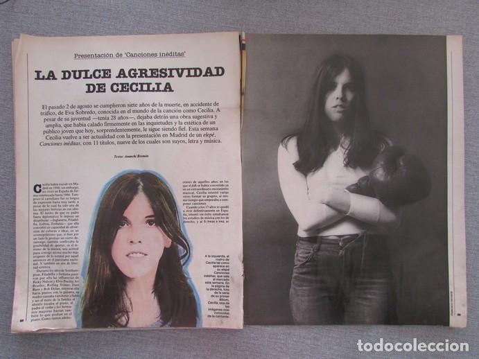Coleccionismo de Revistas y Peri&oacute;dicos: RECORTE REVISTA EL PA&Iacute;S SEMANAL 341 1983 EVA SOBREDO CECILIA 4 P&Aacute;GS