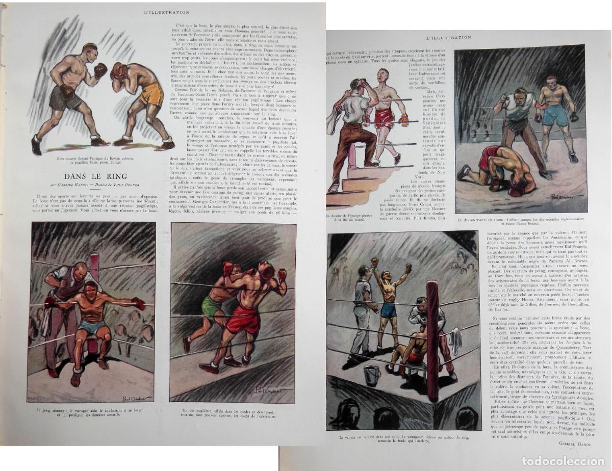 Collezionismo di Riviste e Giornali: DANS LE RING. 1931. L'Illustration. Gabriel HANOT (texte), Paul ORDNER (dessins)