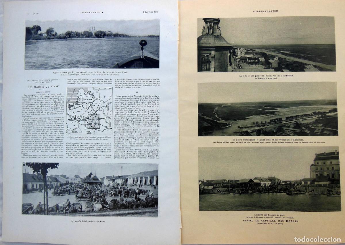 Collezionismo di Riviste e Giornali: LES MARAIS DE PINSK. 1931. L'Illustration. J A SAUZEY(texte)