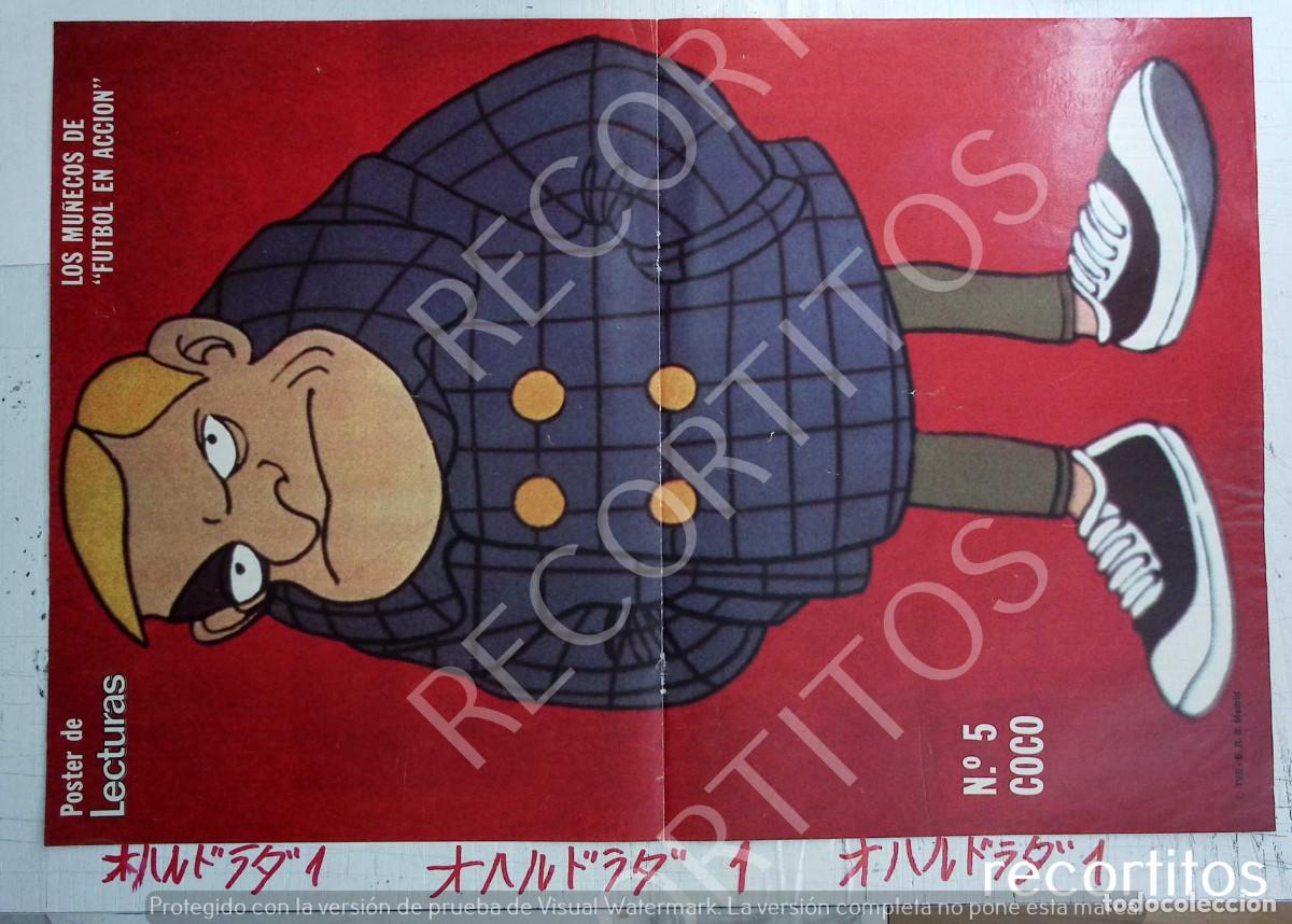 Coleccionismo de Revistas y Peri&oacute;dicos: POSTER NARANJITO FUTBOL EN ACCION LECTURAS COCO N 5 SUSANA MENDIZABAL JAVIER GURRUCHAGA