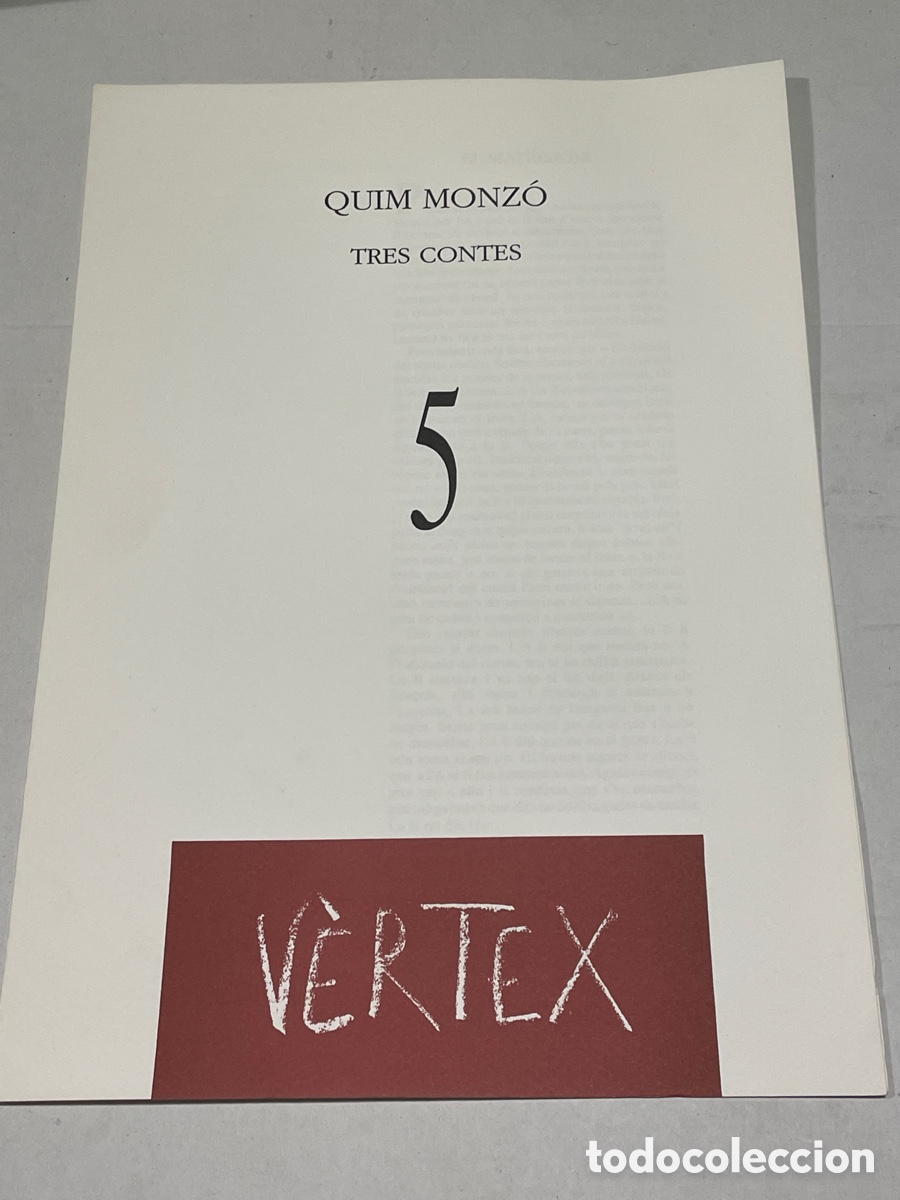 Collection Magazines and Newspapers: (M34) REVISTA V&Egrave;RTEX N.5 QUIM MONZ&Oacute; - TRES CONTES , EDICI&Oacute; DE 191 EXEMPLARS