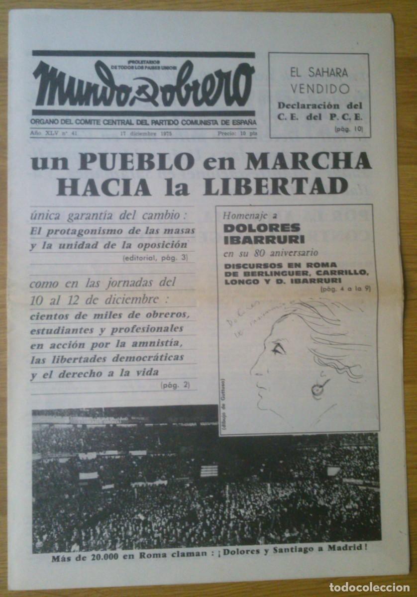 Coleccionismo de Revistas y Peri&oacute;dicos: PERIODICO MUNDO OBRERO N&ordm; 41 - A&Ntilde;O XLV (ORGANO DEL COMITE CENTRAL DEL PARTIDO COMUNISTA DE ESPA&Ntilde;A)