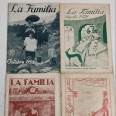 Coleccionismo de Revistas y Periódicos: LA FAMILIA. REVISTA ILUSTRADA DEL HOGAR. LOTE 4 NUMS. DE 1932 Y 1935