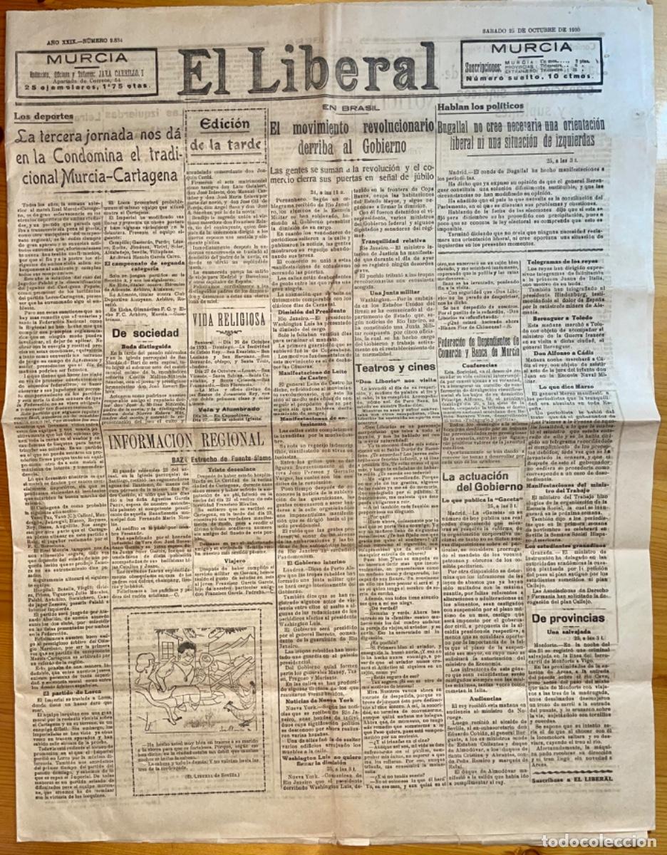 Sammeln von Zeitschriften und Zeitungen: MURCIA- EL LIBERAL- PERIODICO- 1930
