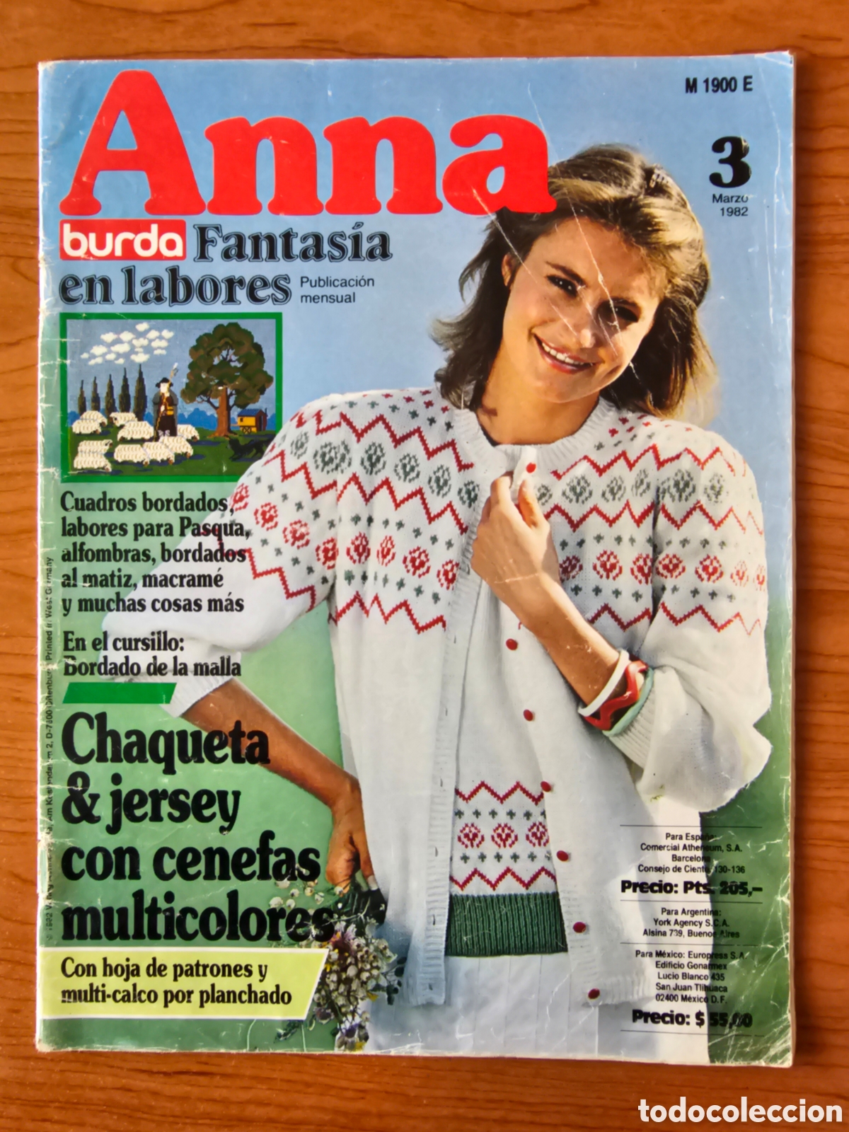 Coleccionismo de Revistas y Peri&oacute;dicos: REVISTA ANNA BURDA 3 MARZO 1982 PUNTO, GANCHILLO, BORDADO. SIN HOJA DE PATRONES