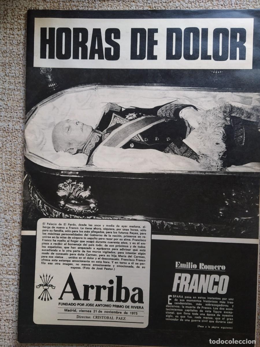 Coleccionismo de Revistas y Peri&oacute;dicos: Revista Arriba 21 de noviembre de 1975 (Funeral de Franco)