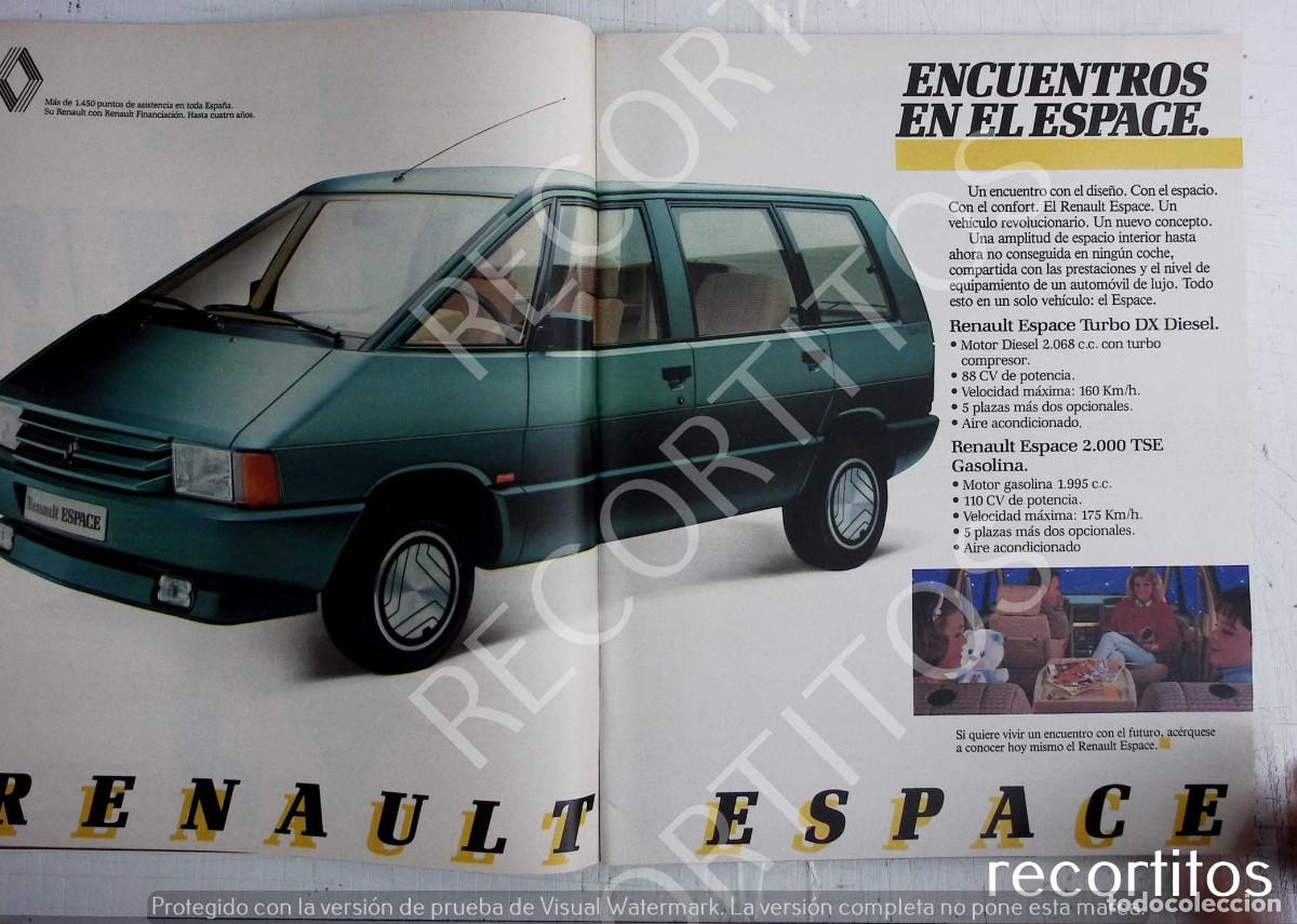 Coleccionismo de Revistas y Peri&oacute;dicos: RENAULT SPACE ANUNCIO PUBLICIDAD