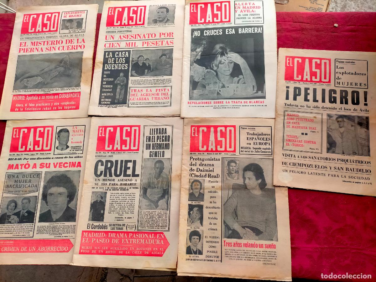 Coleccionismo de Revistas y Peri&oacute;dicos: Lote revistas El Caso semanario popular de sucesos muerte asesinato 1967 n&ordm; 775-776-769-778-781-770+
