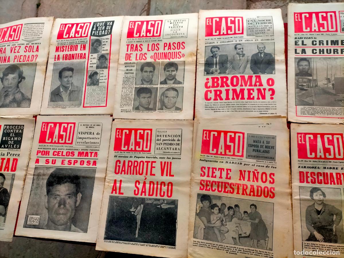 Collectionnisme de Revues et Journaux: Lote revistas El Caso semanario popular sucesos muerte asesinatos A&ntilde;o 1966 n&ordm; 743-744-713-731-726+