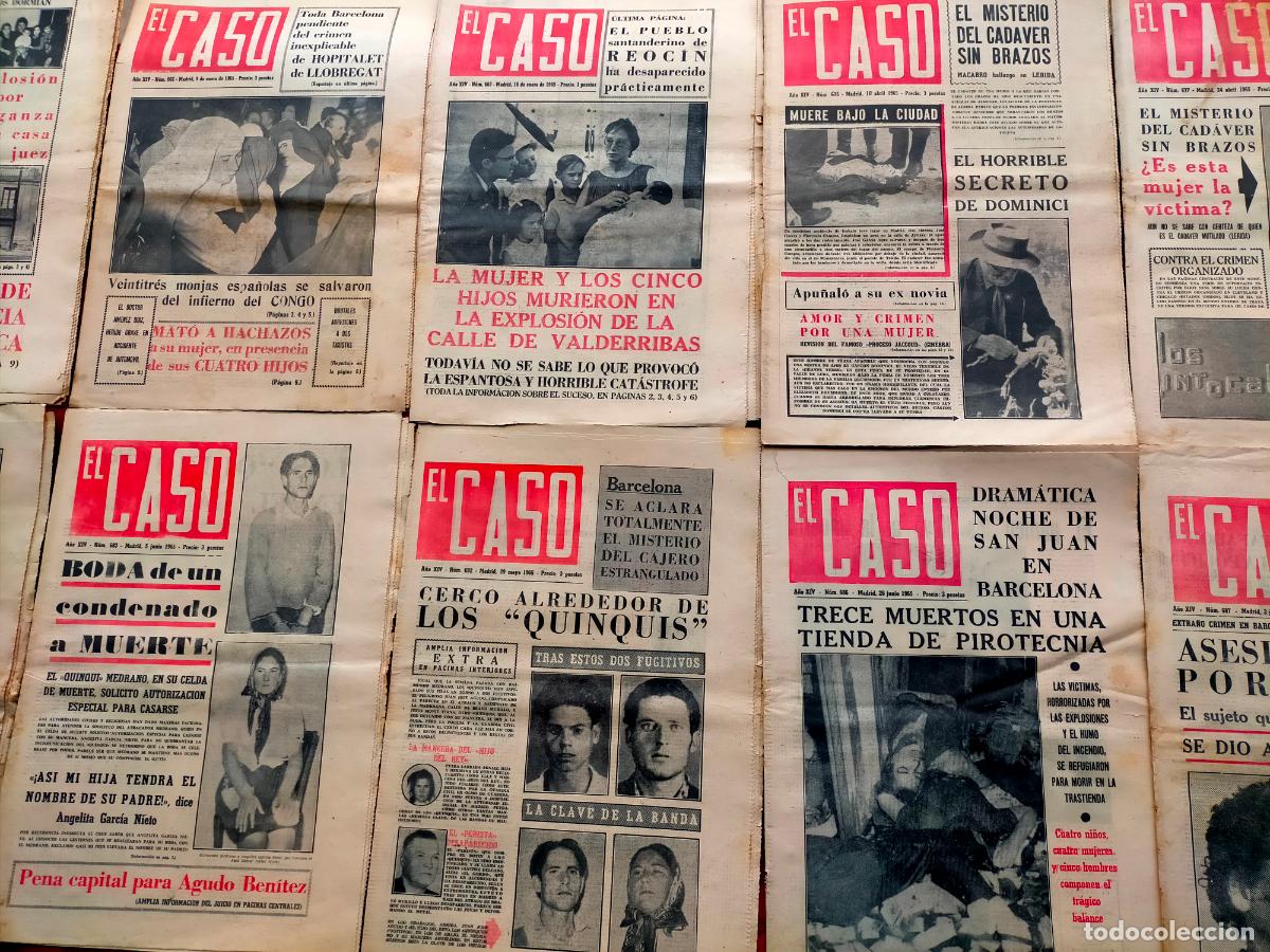 Coleccionismo de Revistas y Peri&oacute;dicos: Lote revistas El Caso semanario popular sucesos muerte asesinatos A&ntilde;o 1965 n&ordm;661-662-663-675-677+