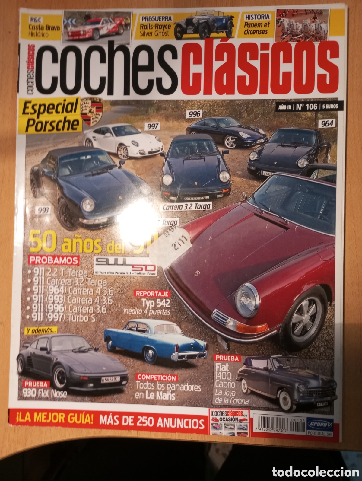 Coleccionismo de Revistas y Peri&oacute;dicos: Revista coches clasicos numero 106 a&ntilde;o IX especial porsche
