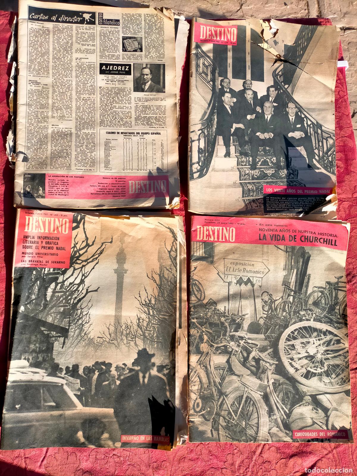 Coleccionismo de Revistas y Peri&oacute;dicos: Lote revistas Destino semanario popular a&ntilde;os 60 A&ntilde;o 1960 n&ordm;1220 1965 n&ordm;1431-1433 1964 n&ordm;1379