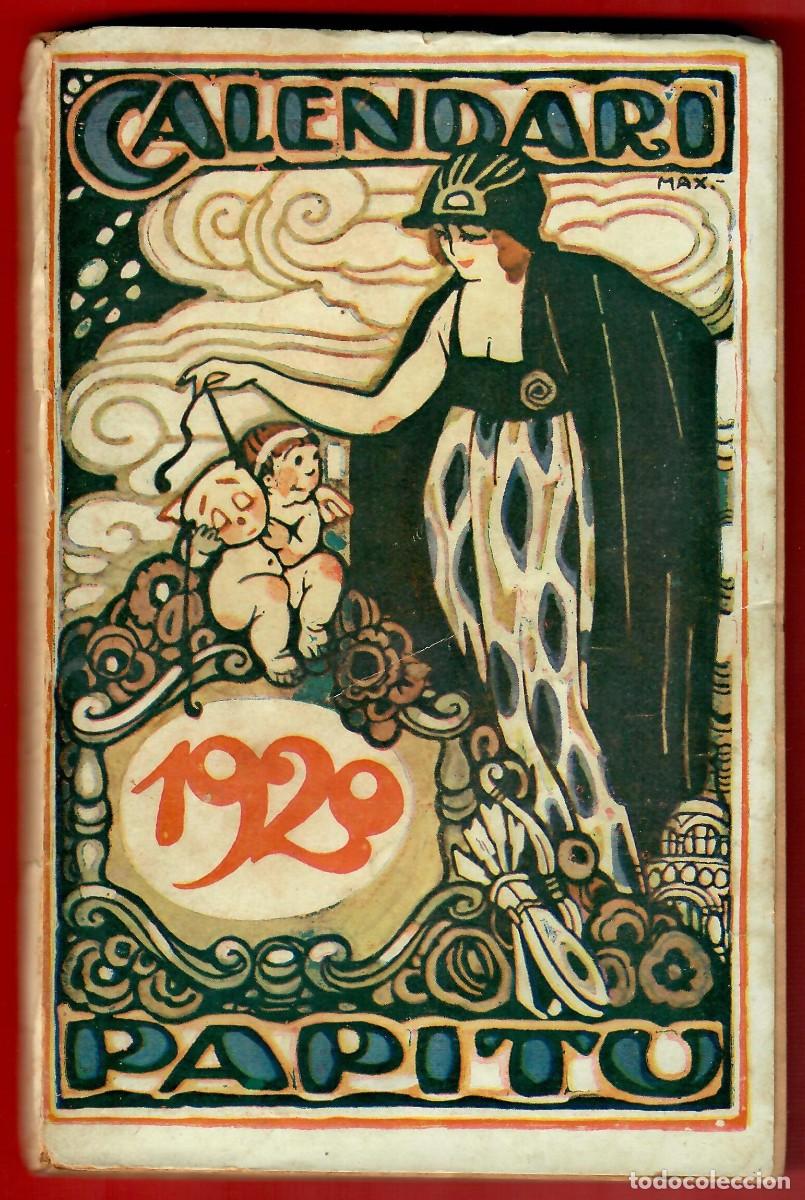 Collezionismo di Riviste e Giornali: A&ntilde;o 1920 - Calendari Calendario PAPITU per a l&acute;any 1920 - Tallers Grafics de F&egrave;lix Costa