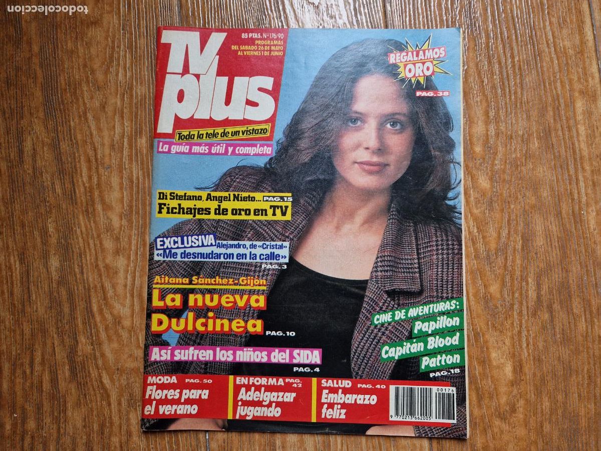 Coleccionismo de Revistas y Peri&oacute;dicos: TV PLUS 176 1990 AITANA SANCHEZ PORTADA INTERIOR RAUL AMUNDARAY DE CRISTAL ANDRES PAJARES