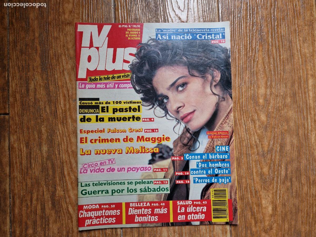 Coleccionismo de revistas y peri&oacute;dicos: TV PLUS 195 KRISTIAN ALFONSO PORTADA 1990 INTERIOR SCHWARZENEGGER CONAN SUPERMAN FLASH GORDON