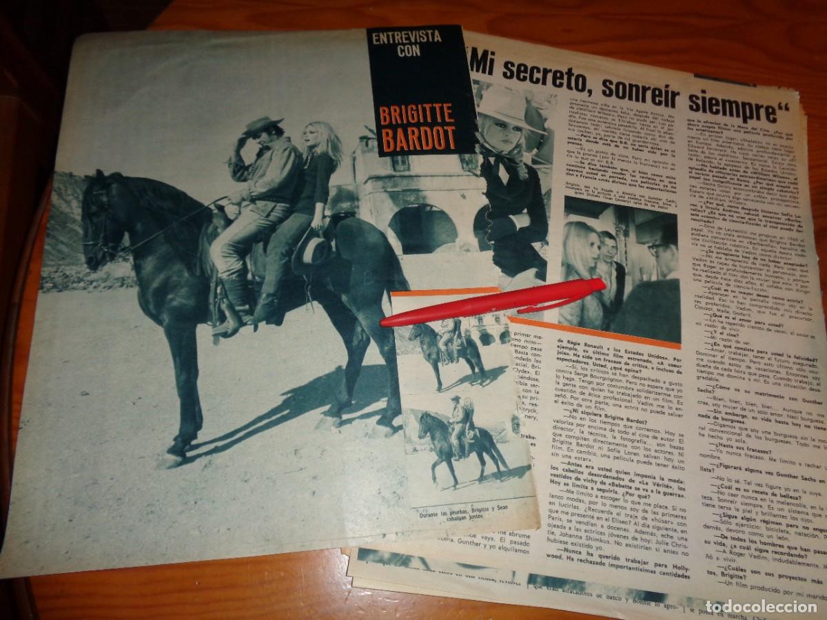 Coleccionismo de Revistas y Peri&oacute;dicos: RECORTE : ENTREVISTA CON BRIGITTE BARDOT. FOTOGRAMAS, ENRO 1968