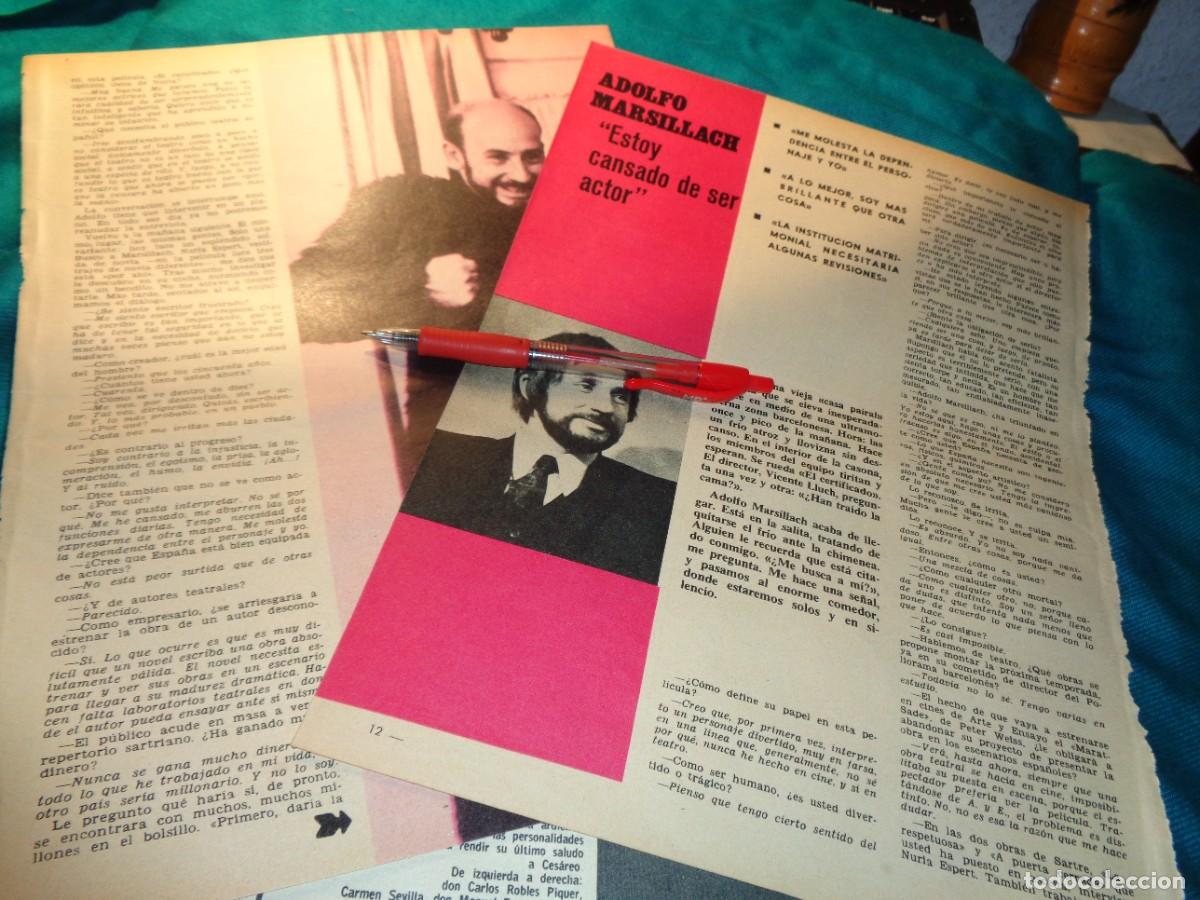 Collection Magazines and Newspapers: RECORTE : ENTREVISTA CON ALFREDO MARSILLACH. FOTOGRAMAS, MARZO 1968