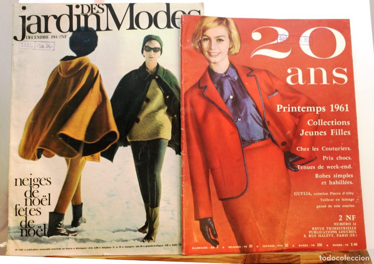 Coleccionismo de Revistas y Peri&oacute;dicos: 2 Revista francesa. 20 ANS / JARDIN DES MODES. 1961. Moda. Decoraci&oacute;n. Arte.