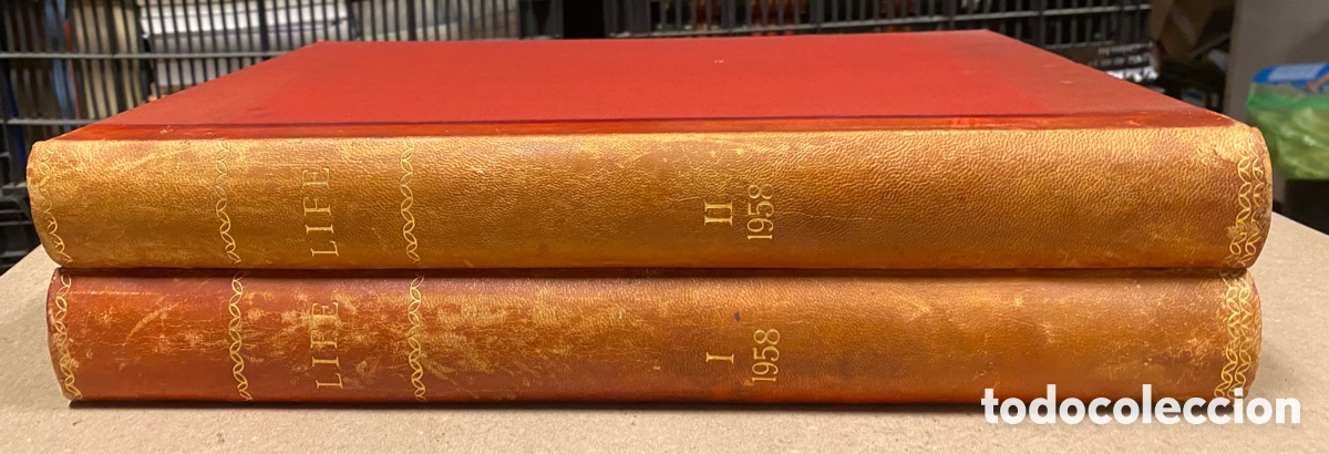 Coleccionismo de Revistas y Peri&oacute;dicos: LIFE EN ESPA&Ntilde;OL. 2 TOMOS CON 22 REVISTAS DE A&Ntilde;O 1958 ENCUADERNADAS EN TAPA DURA.