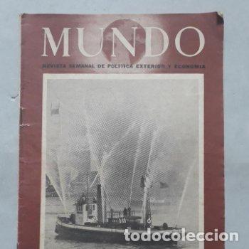 Sammeln von Zeitschriften und Zeitungen: Mundo. Madrid, 6 de Noviembre de 1949. Revista Semanal de P&oacute;litica Exterior y Econom&iacute;a.