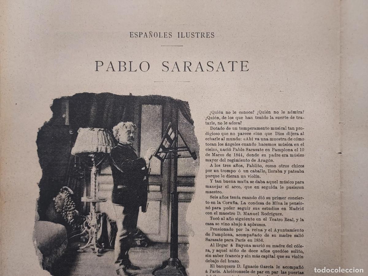 Sammeln von Zeitschriften und Zeitungen: REVISTA BLANCO Y NEGRO 1894. PABLO SARASATE. MANUEL DEL PALACIO. MADRID PEREGRINACION. TAUROFILAS