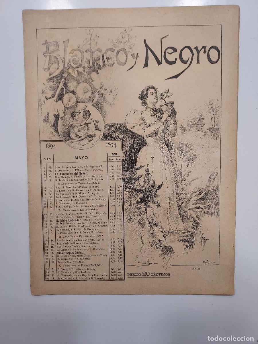 Sammeln von Zeitschriften und Zeitungen: REVISTA BLANCO Y NEGRO 1894. JUAN MARTINEZ VILLERGAS. TIPOS VATICANO. MARIANO DE LARRA ACTOR