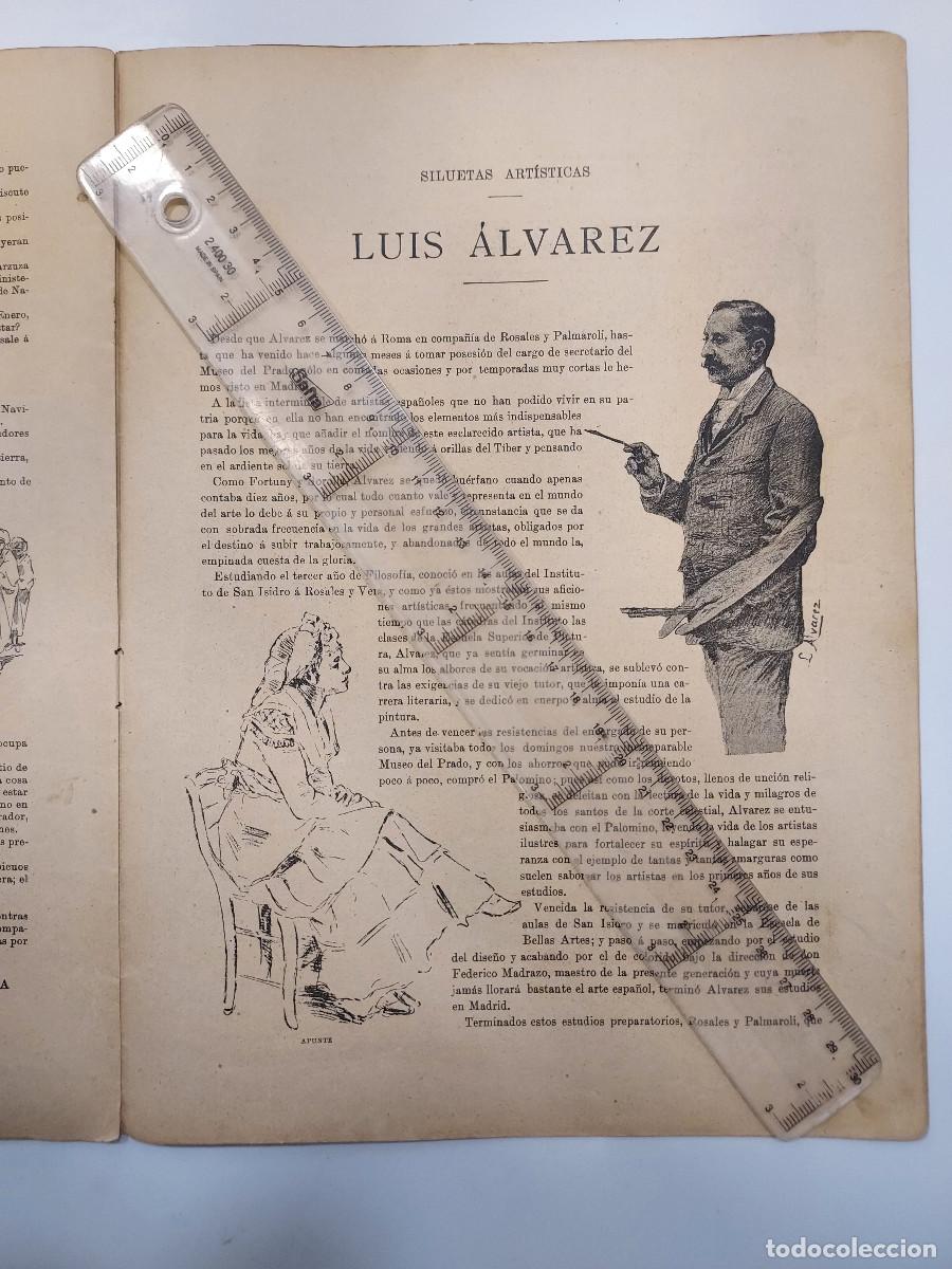 Coleccionismo de revistas y peri&oacute;dicos: REVISTA BLANCO Y NEGRO 1894. PINTOR LUIS ALVAREZ. ESCENA MADRID MODISTA. CAPAS A DURO ENRIQUE GASPAR
