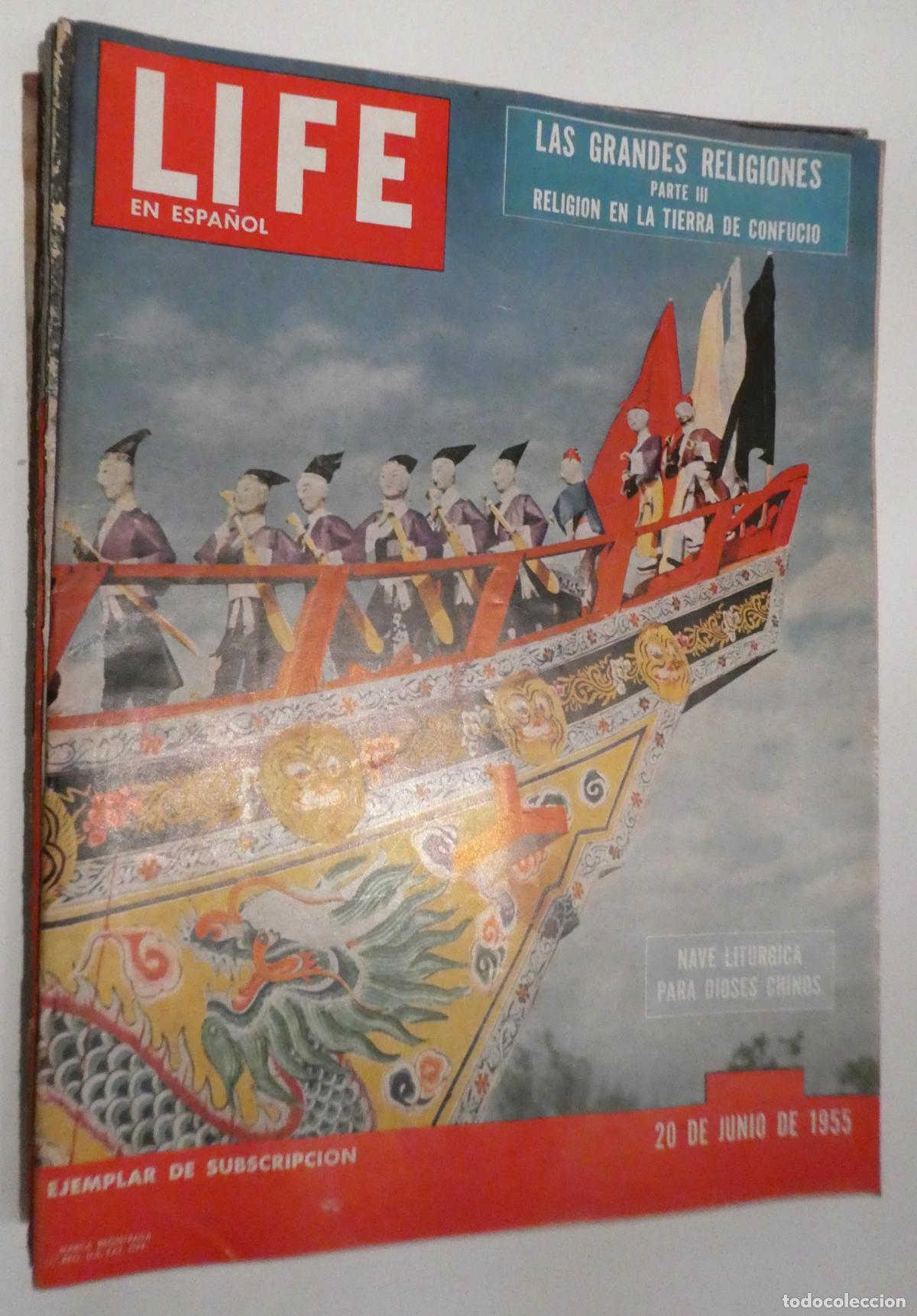 Collection Magazines and Newspapers: REVISTA LIFE EN ESPA&Ntilde;OL-20 DE JUNIO 1955 LAS GRANDES RELIGIONES PARTE III