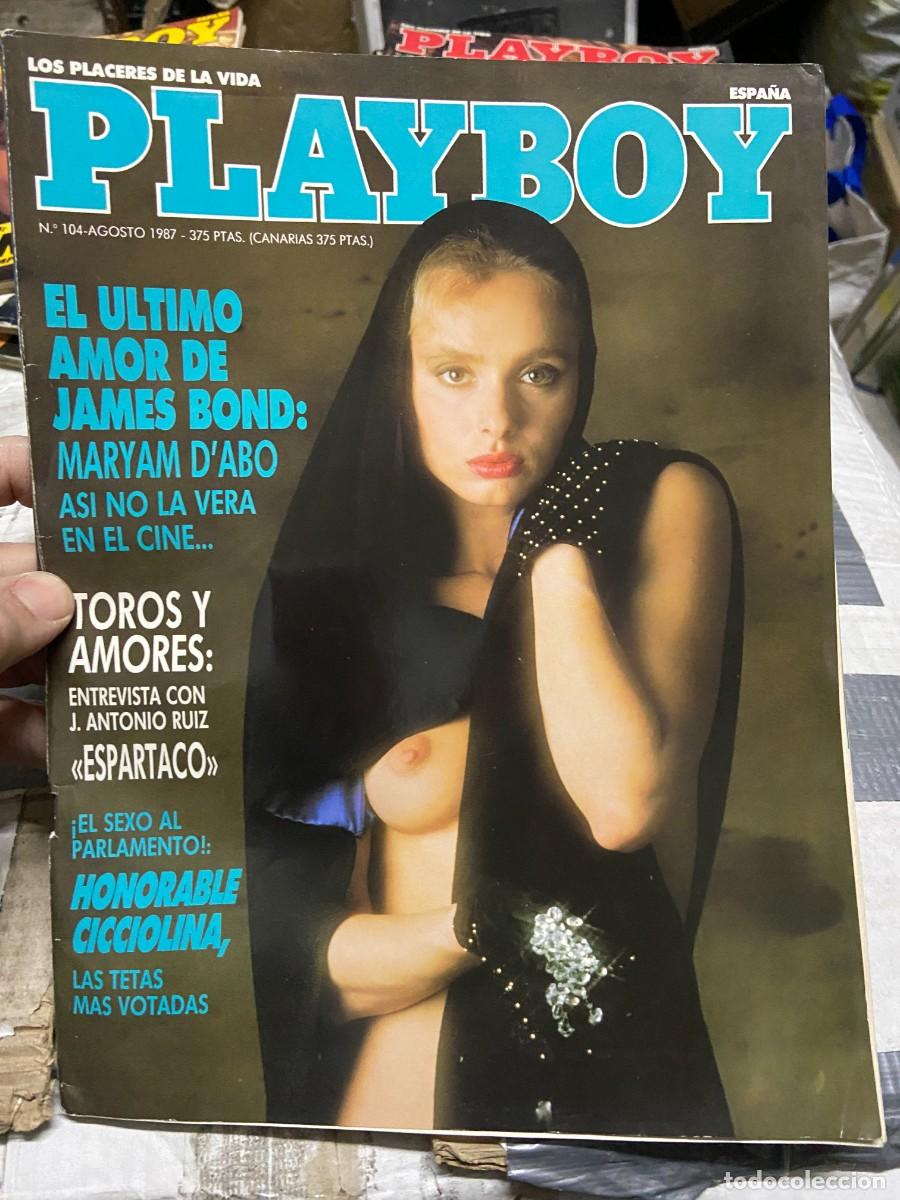 Coleccionismo de Revistas y Peri&oacute;dicos: REVISTA PLAYBOY # 104 AGOSTO 1987 MARYAM D'ABO JAMES BOND CICCIOLINA INCLUYE POSTER