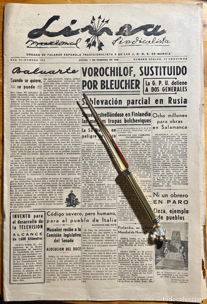 Colecionismo de Revistas e Jornais: MURCIA- PERIODICO LINEA- CIEZA- 1940