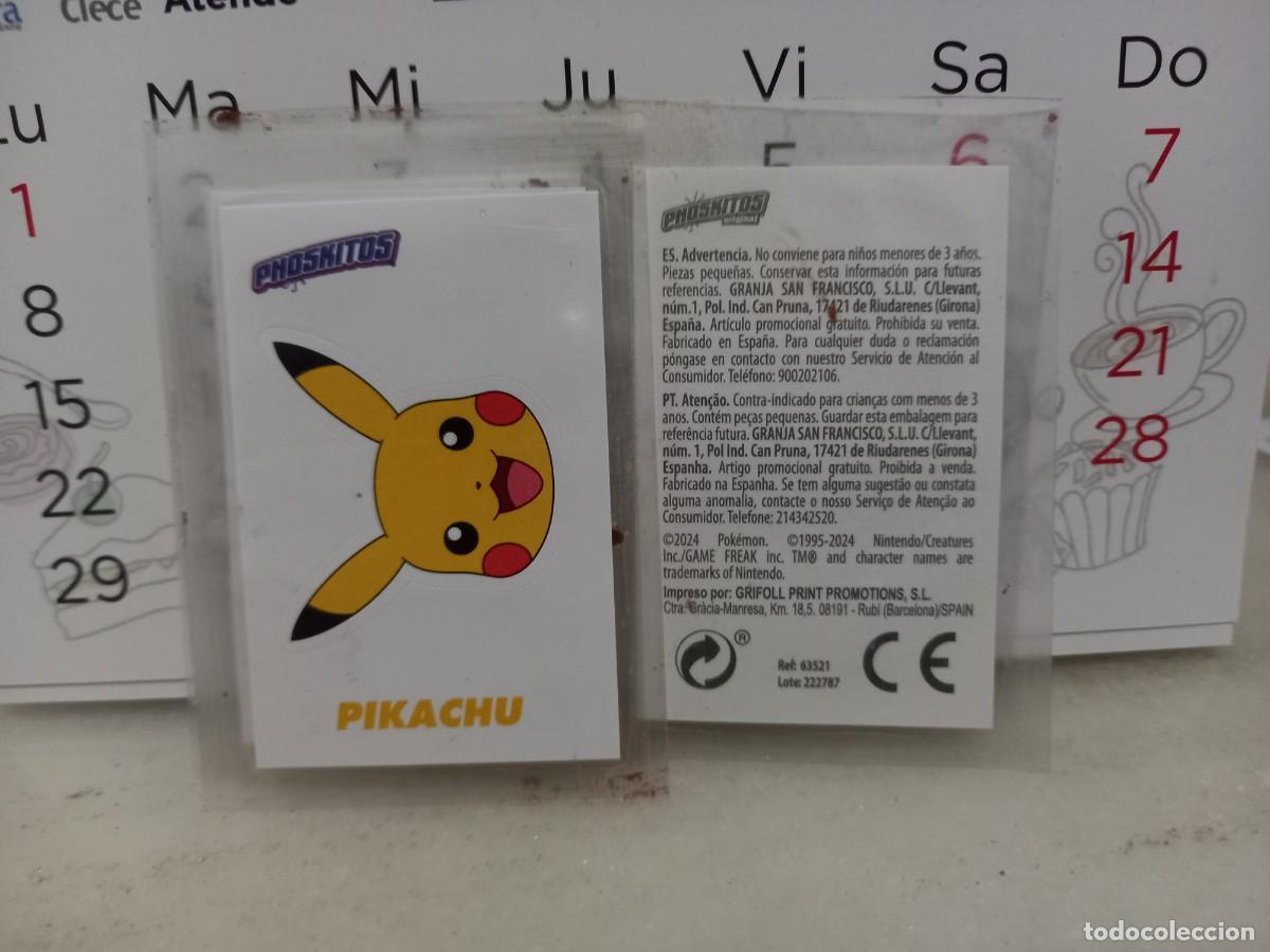 Coleccionismo de Revistas y Peri&oacute;dicos: PHOSKITOS CROMO POKEMON 2024 PIKACHU