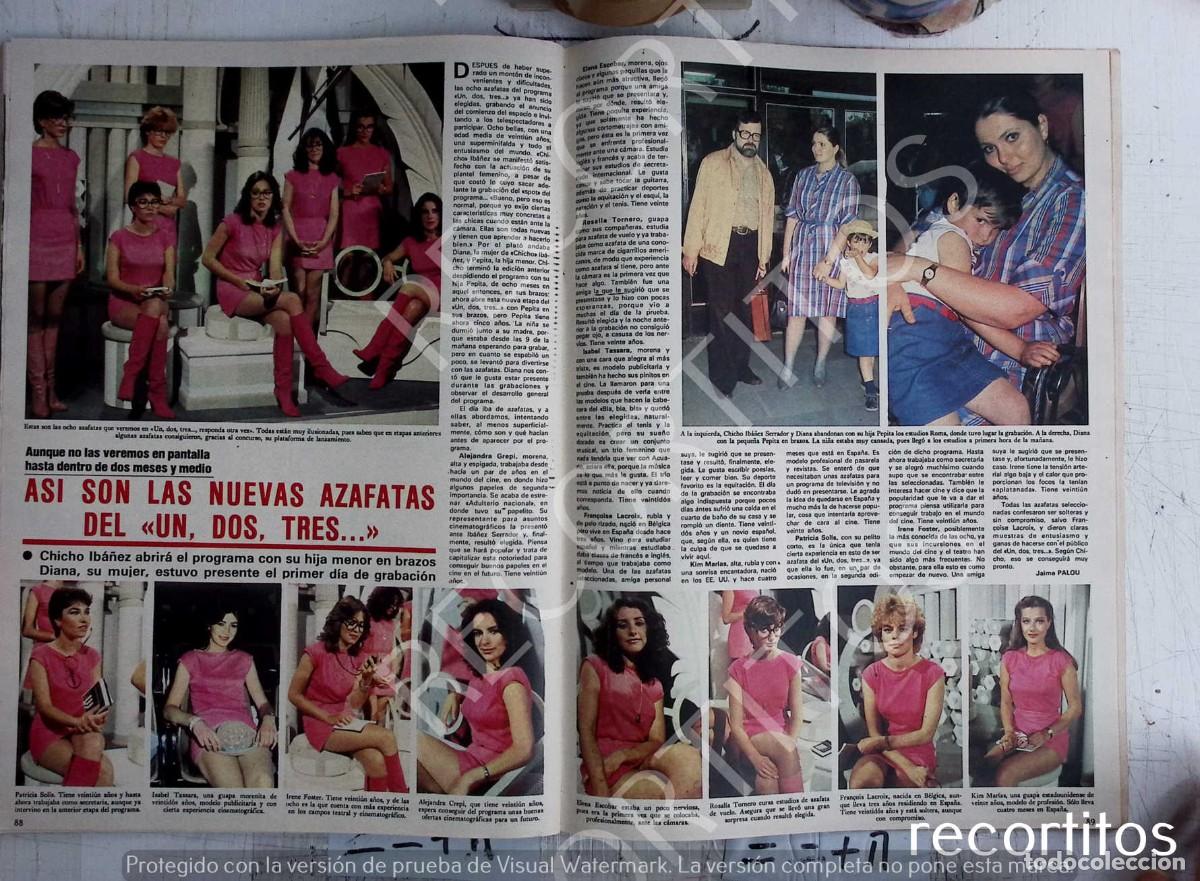 Coleccionismo de Revistas y Peri&oacute;dicos: ALEJANDRA GREPI AZAFATAS DEL UN DOS TRES 1 2 3 CHICHO IBA&Ntilde;EZ SERRADOR