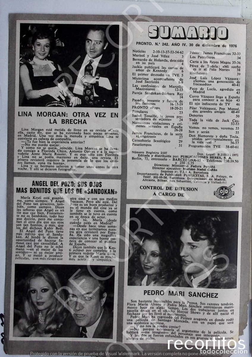 Coleccionismo de Revistas y Peri&oacute;dicos: lina morgan pedro mari sanchez angel del pozo