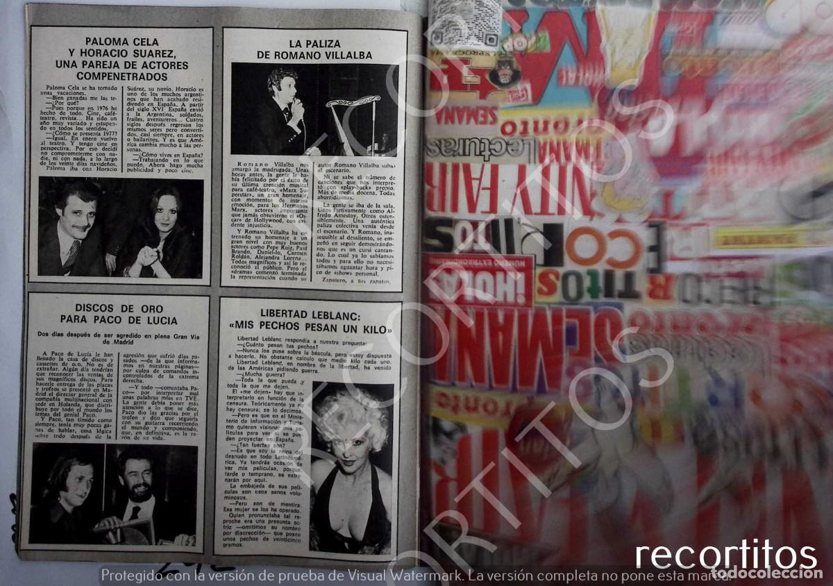 Coleccionismo de revistas y peri&oacute;dicos: paco de lucia romano villalba libertad leblanc paloma cela